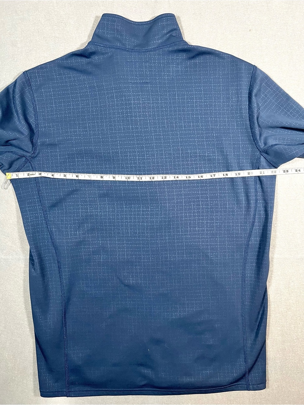 prAna Quarter‑Zip Pullover – Blue Grid Pattern Size L Outdoor Performance Layer - Picture 10 of 13